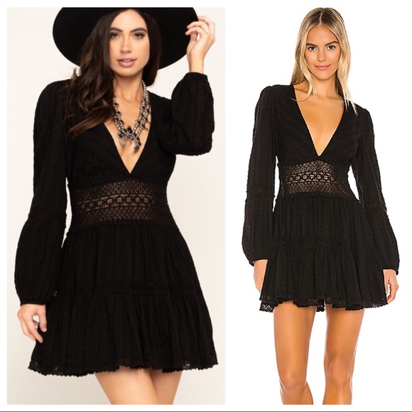 FREE PEOPLE BOHO LONG SLEEVES MINI DRESS A3C - Picture 7 of 16